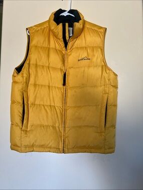 Eddie Bauer Mustard Yellow Quilted Puffer Vest